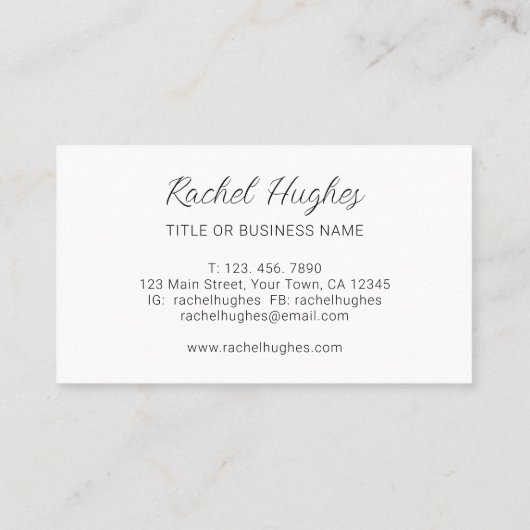 Unieke Waterverf Bloemen Visitekaartje (Achterkant)