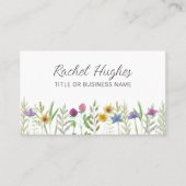 Unieke Waterverf Bloemen Visitekaartje (Voorkant)
