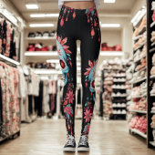 Unieke Waterverf Bloemenkop Halloween Leggings