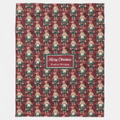 Unieke waterverf feestelijke deep tones vakantiewo fleece deken (Voorkant)