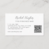 Unieke Waterverf Floral QR code Visitekaartje (Achterkant)