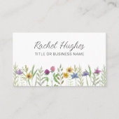 Unieke Waterverf Floral QR code Visitekaartje (Voorkant)