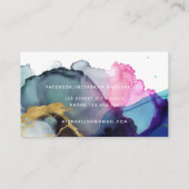 Unieke Waterverf Gold Modern Visitekaartje (Achterkant)