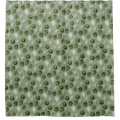 Unieke Waterverf Groene Stippen Douchegordijn (Voorkant)