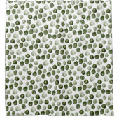 Unieke Waterverf Groene Stippen Douchegordijn (Voorkant)