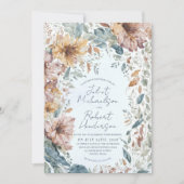 Unieke Waterverf Herfst Warmte Bruiloft Kaart (Voorkant)