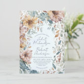 Unieke Waterverf Herfst Warmte Bruiloft Kaart (Staand voorkant)