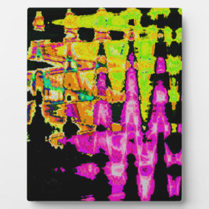 Unieke Waterverf kunstwerken: Paarse, zwarte en Li Fotoplaat