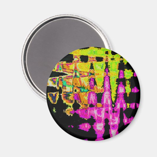 Unieke Waterverf kunstwerken: Paarse, zwarte en Li Magneet (Voorkant / Achterkant)