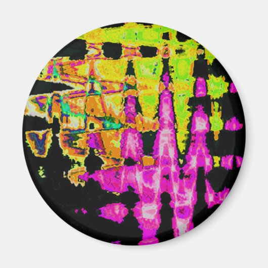 Unieke Waterverf kunstwerken: Paarse, zwarte en Li Magneet (Voorkant)