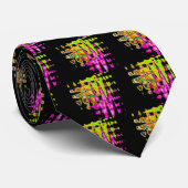 Unieke Waterverf kunstwerken: Paarse, zwarte en Li Stropdas (Opgerold)