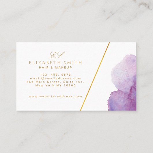 Unieke Waterverf Modern Loyalty Card Visitekaartje (Achterkant)