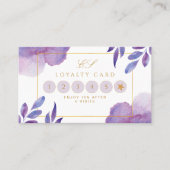 Unieke Waterverf Modern Loyalty Card Visitekaartje (Voorkant)