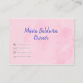 Unieke Waterverf Modern Visitekaartje (Achterkant)