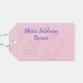 Unieke Waterverf Modern Visitekaartje Cadeaulabel (Achterkant Horizontaal)