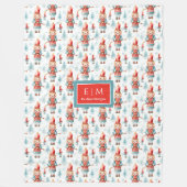 Unieke waterverf notenkraker feestelijk cadeau voo fleece deken (Voorkant)