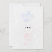 Unieke Waterverf op papier Fotobruiloft Kaart (Achterkant)