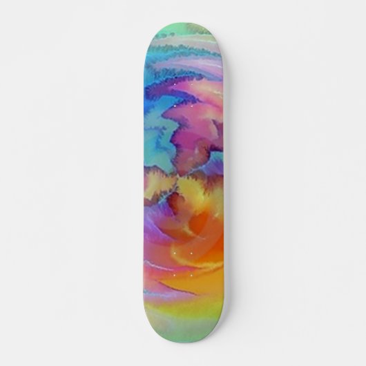 Unieke Waterverf skateboard (Voorkant)
