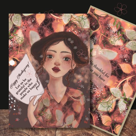 Unieke Waterverf Thanksgiving Waardering Kaart