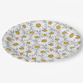 Unieke Waterverf van het heuppatroon van de Daisy Papieren Bordje (Gekanteld)
