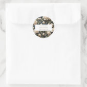 Unieke Waterverf White Roses Bruiloft Ronde Sticker (Tas)