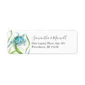 Unieke waterverf zeeschildpad adreslabels etiket (Voorkant)