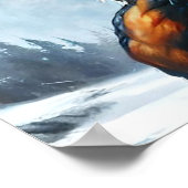 Unieke weerwolf Cyborg, digitale kunst voor downlo Poster (Hoek)