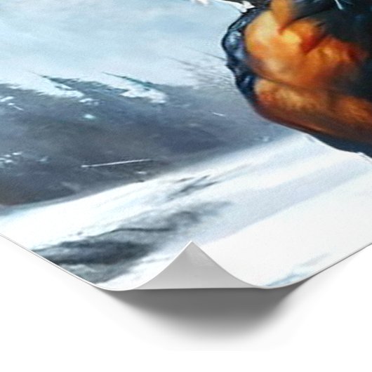 Unieke weerwolf Cyborg, digitale kunst voor downlo Poster (Hoek)