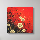 Unieke weidebloemen Natuur Bloemenkunst Canvas Afdruk (Voorkant)