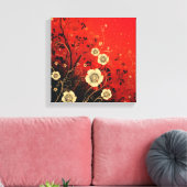 Unieke weidebloemen Natuur Bloemenkunst Canvas Afdruk (Insitu (Woonkamer))