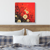 Unieke weidebloemen Natuur Bloemenkunst Canvas Afdruk (Insitu (Slaapkamer))