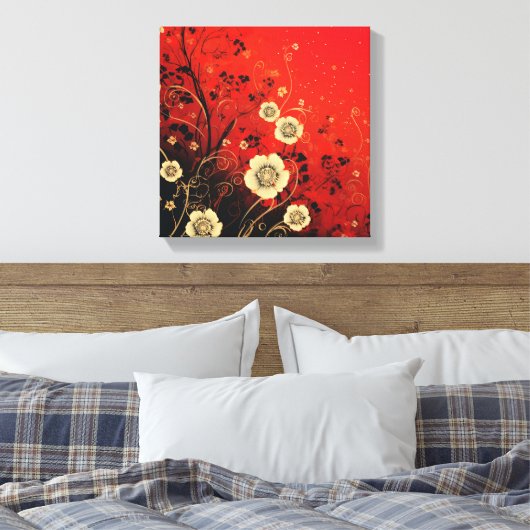 Unieke weidebloemen Natuur Bloemenkunst Canvas Afdruk (Insitu (Slaapkamer))