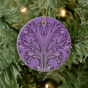Unieke wervelkolom Ombre Paars Keramisch Ornament