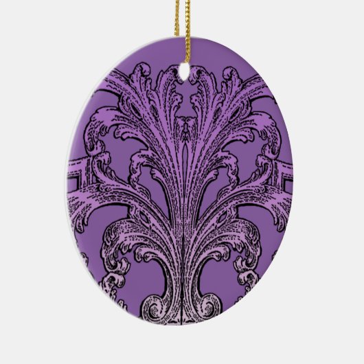 Unieke  wervelkolom Ombre Paars Keramisch Ornament (Rechts)