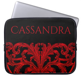 Unieke wervelkolom Ombre Red gepersonaliseerd Laptop Sleeve