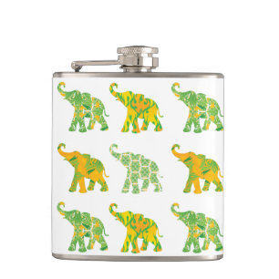 Unieke whimsical Elephant Pattern Art Graphic Cool Heupfles