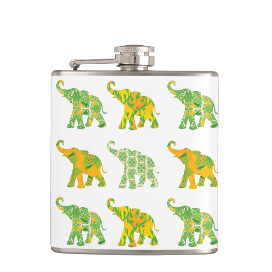 Unieke whimsical Elephant Pattern Art Graphic Cool Heupfles (Voorkant)