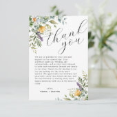 Unieke Wildflower bruiloft dank u kaart (Staand voorkant)