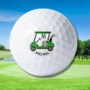 Unieke Winkelwagen Custom Monogram Naam Golfballen