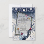 Unieke winter Ikabana Feestelijk Dank u RSVP Kaartje (Voorkant)