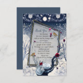 Unieke winter Ikabana Feestelijk Dank u RSVP Kaartje (Voorkant / Achterkant)