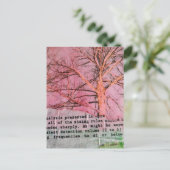 Unieke winterboom Mixed Media Collage Briefkaart (Staand voorkant)