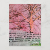 Unieke winterboom Mixed Media Collage Briefkaart (Voorkant)