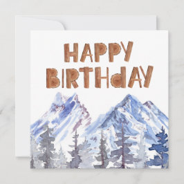Unieke winterbossen "Happy Birthday"  Kaart