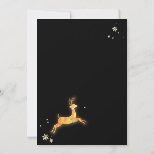 Unieke winterrendierwhisky bruiloft kaart (Achterkant)