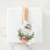 Unieke wintervakantie dennenappels kerstballen bedankjes labels (In situ)