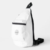 Unieke Wit Gesneden Naaien Sling Bag met Custom Lo (Rechterhoek)