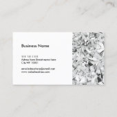 Unieke witte diamanttextuur Rendy Girly Visitekaartje (Achterkant)