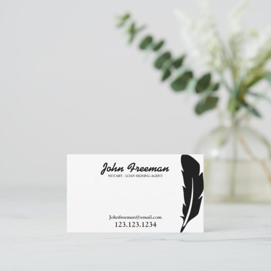 Unieke witte en zwarte Noterende Ondertekenaar van Visitekaartje (Staand voorkant)