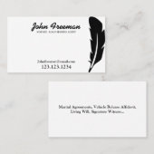 Unieke witte en zwarte Noterende Ondertekenaar van Visitekaartje (Voorkant / Achterkant)